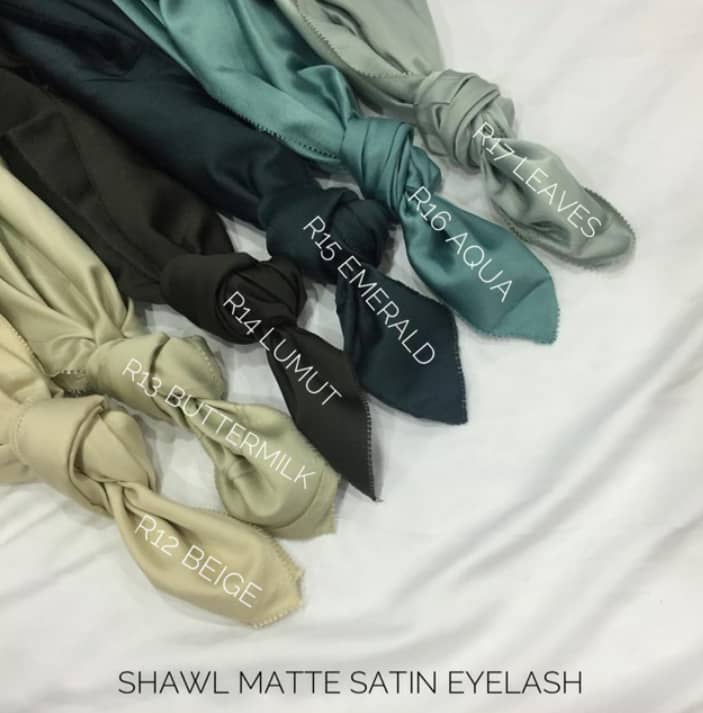 matte satin eyelash shawl