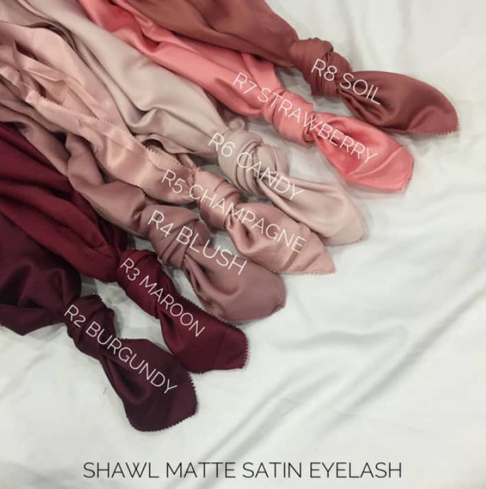 SHAWL MATTE SATIN EYELASH DALGONA SCARF